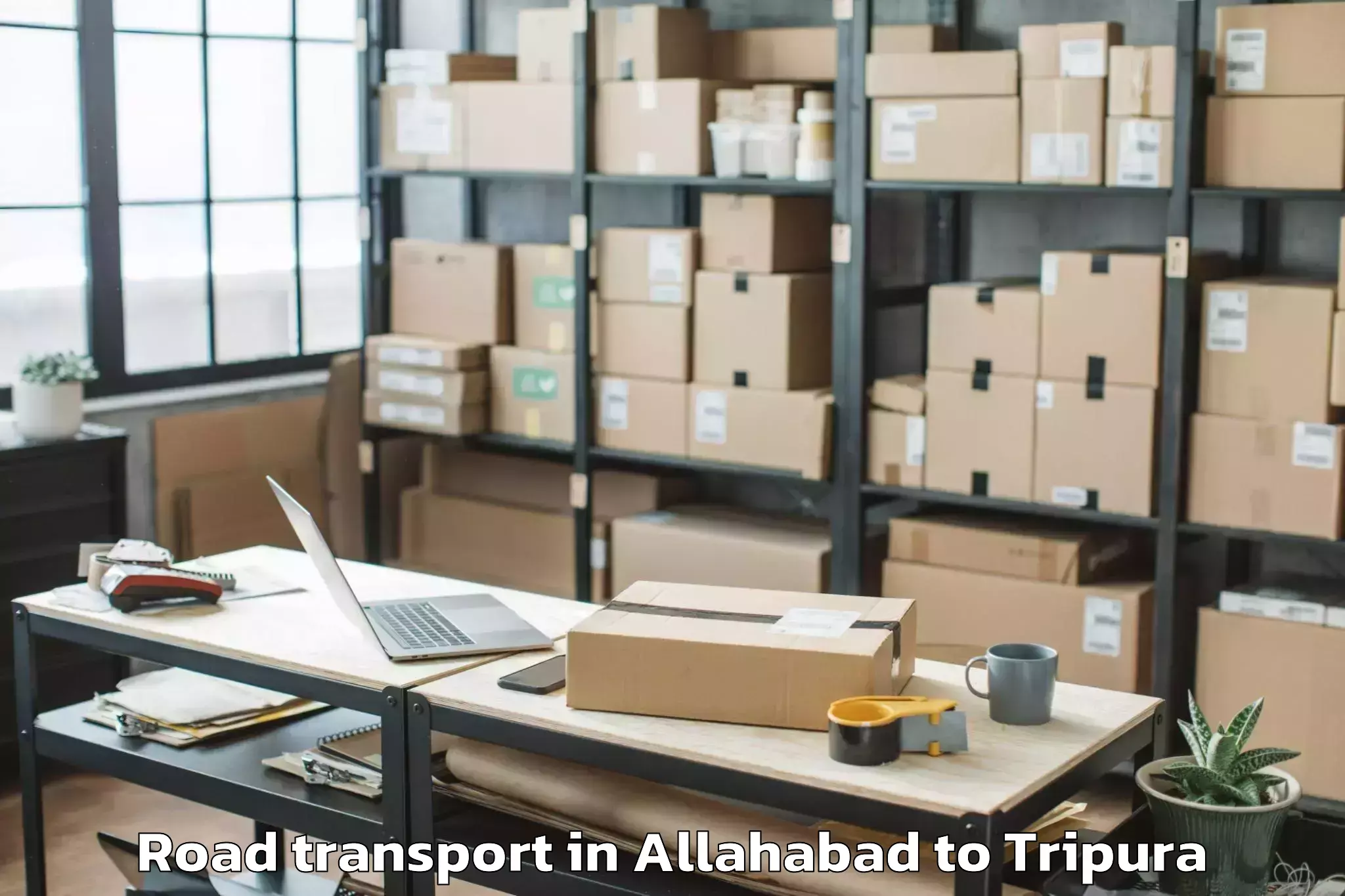 Book Your Allahabad to Ambasa Road Transport Today